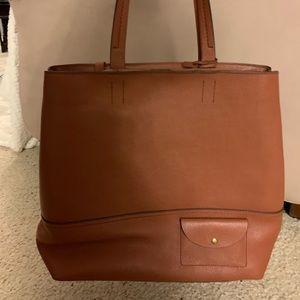 PRICE REDUCED! Tan Leather J. Crew Tote